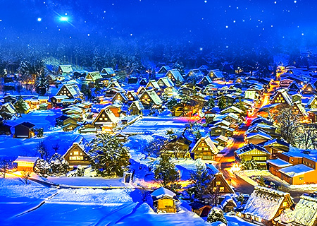 《2026合掌村點燈》保證入住白川鄉合掌造民宿+登瞭望台看點燈美景‧猴子泡溫泉‧新穗高纜車百選溫泉饗宴五日園、溫泉驗－京阪５日